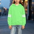 thumbnail image 2 of mgoYE Girls Fashion Hoodies Kids Cute Striped Long Sleeve Tops Hooded Sweatshirts, 2 of 7