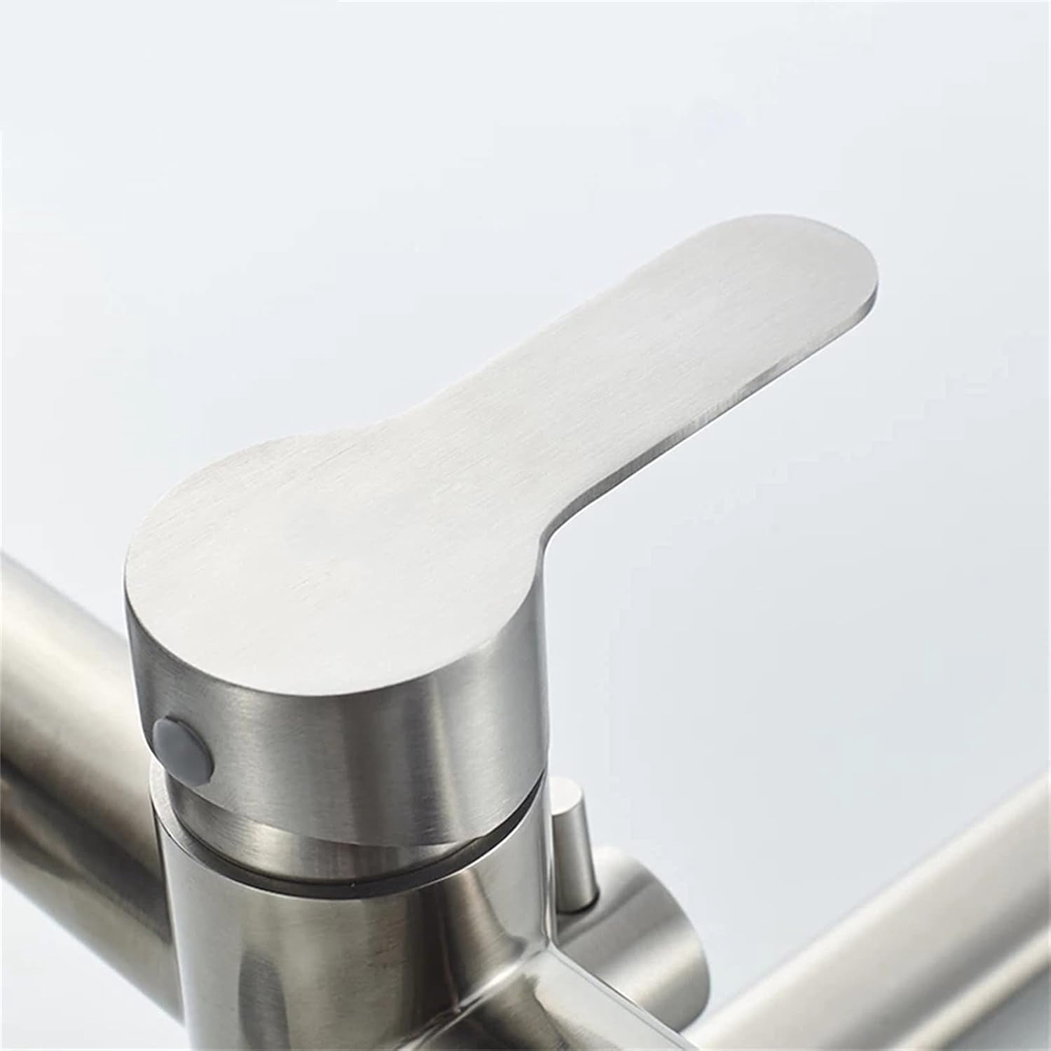Bathtub Faucet Water Mixer Tap with Hand Shower, Single Holder Dual Control Stainless Steel Bathroom Faucets with Long Outlet