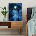 thumbnail image 5 of Qisvanset 12x16 Inch With Frame 2D Flat Wall Art Moonlit Willow Tree Serene Night Nature Home Wall Art, 5 of 8