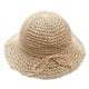 thumbnail image 1 of Girls Kids Casual Beach Vacation Sun Hats Straw Hat Fashion Summer Sun Protective Caps (Beige), 1 of 3