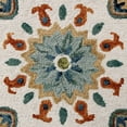 thumbnail image 2 of 7â€™ Round Orange and White Paisley Area Rug, 2 of 5