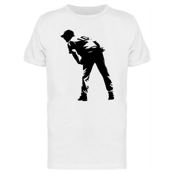 Baseball Pitcher Design T-Shirt Men -Image by Shutterstock, Male Medium