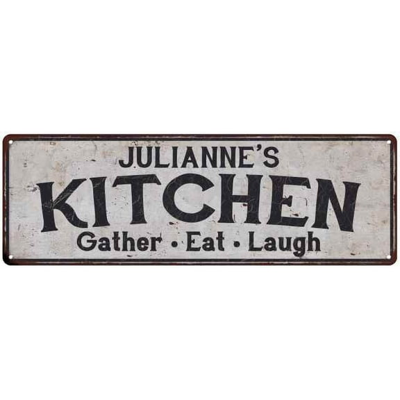 JULIANNE's Kitchen Gift Rustic Chic Decor Gift 6x18 Sign 206180051913