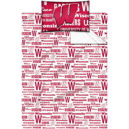 Ncaa Wisconsin Twin Sheet Set Anthem