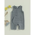 thumbnail image 2 of Bagilaanoe Newborn Baby Boy Summer Jumpsuit Sleeveless Bodysuit 3M 6M 9M 12M 18M Infant Casual One Piece Romper, 2 of 8
