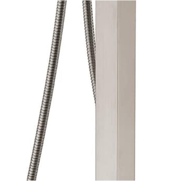 JERFIT 37" Freestanding Floor Mount Tub Filler with Hand Shower, Brushed Nickel Waterfall Bath Faucet for Modern Bathroom