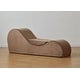 US Pride Furniture Ergon Yoga Velvet High Density Polyurethane Foam Chaise Lounge in Brown