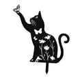 thumbnail image 2 of Estaca decorativa para jardín con forma de gato, adorno para césped, macetas, regalo, decoración de animales para exteriores Busque 30x30cm, 2 of 8