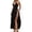 Black, variant on Unir Women’S Sexy Backless 2-Piece Matching Set, Spaghetti Strap Halter Bodysuit With High Waist Ruched Side Slit Flowy Maxi Skirt, Smooth Lightweight Polyester Fabric, 2pcs, Sizes S To XL