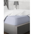 thumbnail image 5 of Dormir Fine Linen Fitted Sheet Only, 100% Cotton 400 Thread Count, Deep Pocket, All Round Elastic, Soft Cooling Sheets, Full, Light Grey, 5 of 7