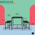 thumbnail image 4 of Mubson Comedor con 2 Taburetes. Antecomedor Naly Negro, 4 of 5