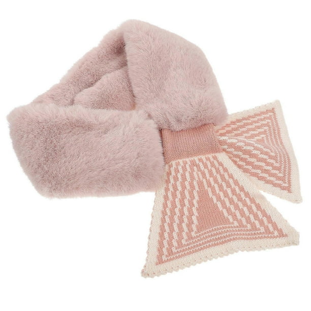 Female Knitted Collar Scarf For Winter Use Daily Wear And School Activities 75X13X5CM Triangular Pattern 1Pcs
