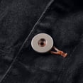 thumbnail image 5 of Men's Loose Fit Lapel Collar Denim Trucker Jacket Button Down, Multi Pocket No Hood Casual Jean Coat for Fall Winter Street Wear Black-A, 5 of 6