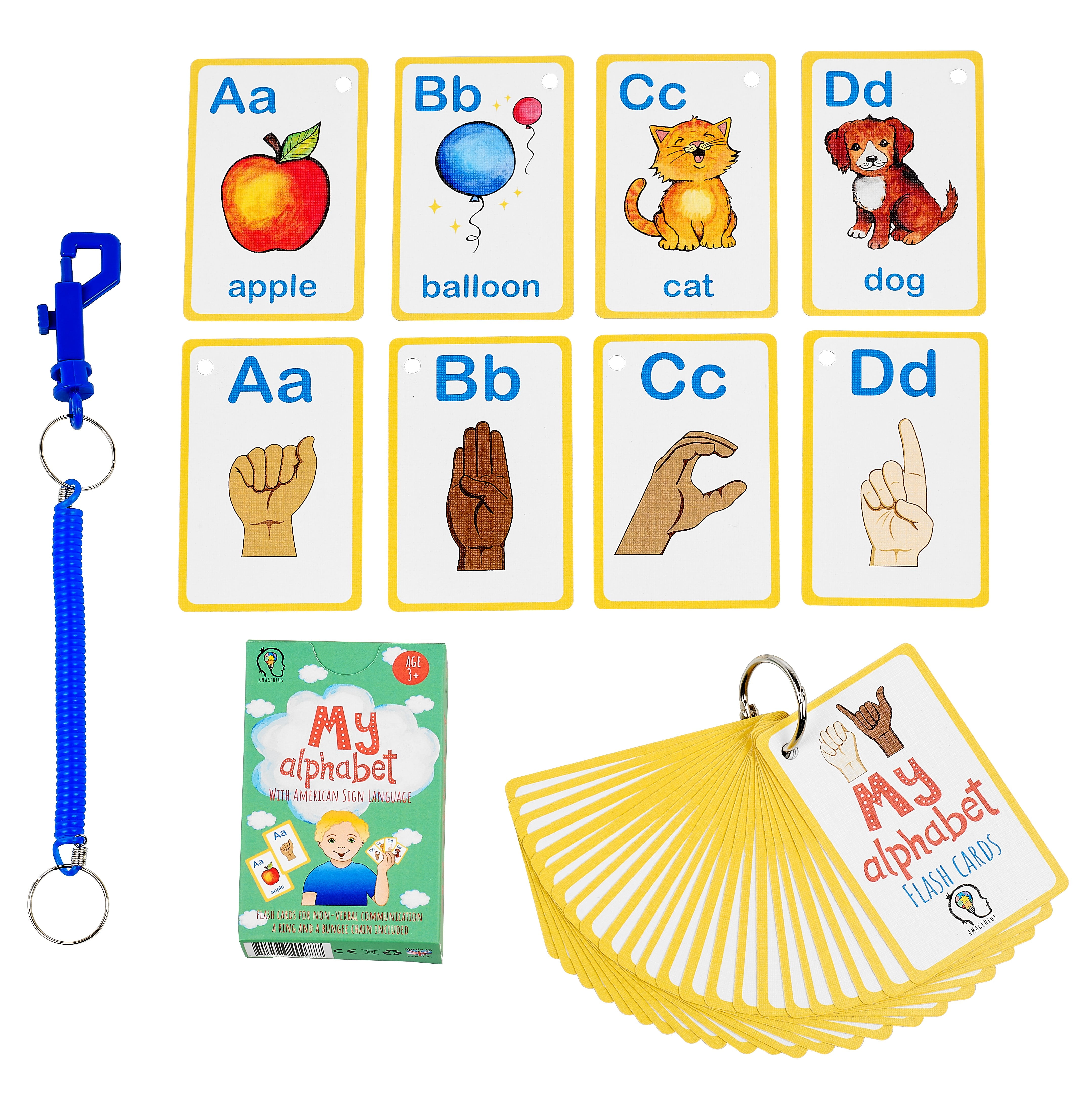 My ASL Alphabet Flash Cards 26 Alphabet Toddlers American Sign Language ...