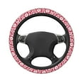 thumbnail image 5 of Picia Red Flowers Car Steering Wheel Cover, Non-Slip, Breathable, Universal 15 inch, 5 of 7