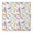 Rainbow Watercolor Feather, variant on Blue Floral Leaf Pattern Square Fitted Tablecloth with Elastic Edge,Square Table Cover,Washable Elastic Table Cover for Home Kitchen Party Decor 34"x34"