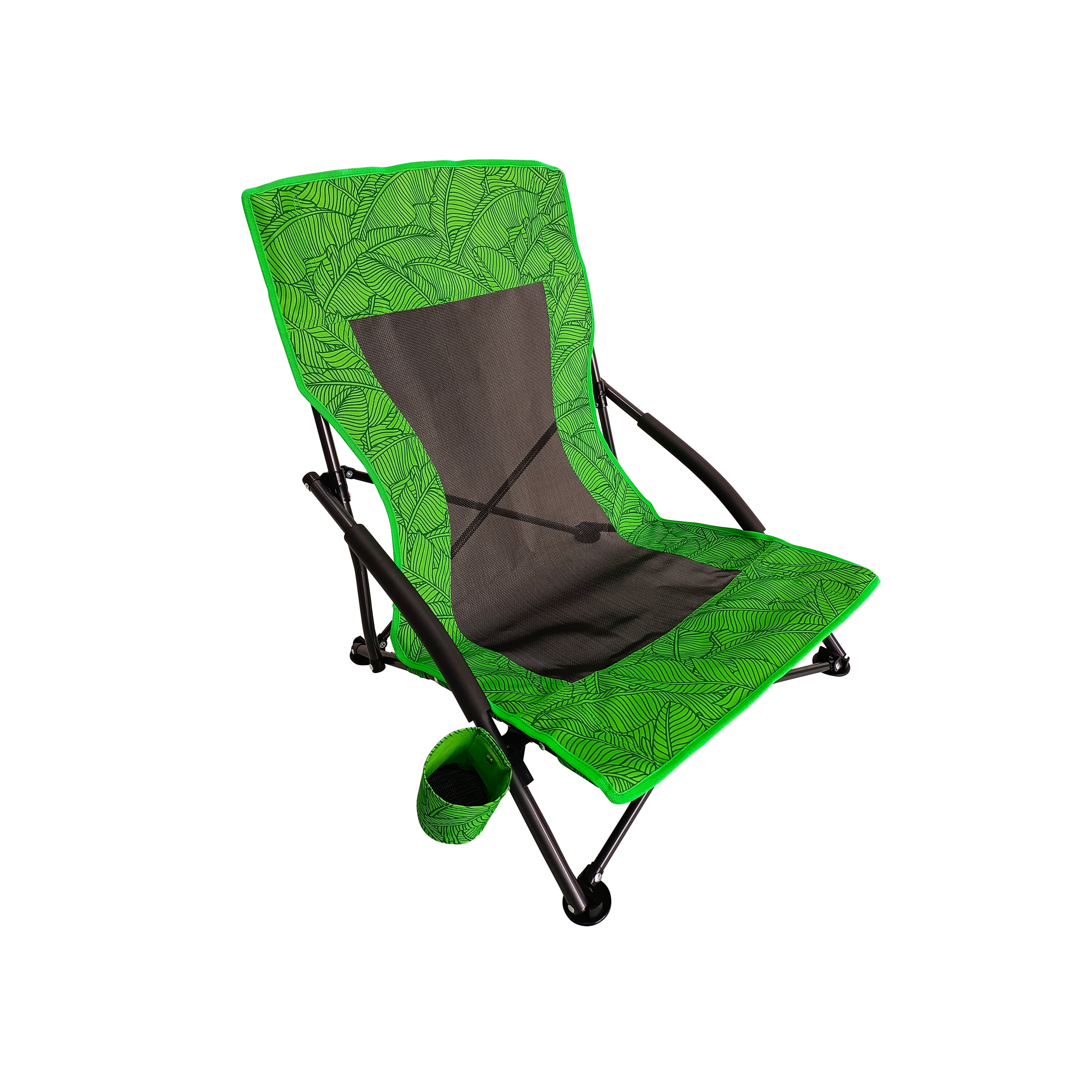 Bliss Hammocks Collapsible Beach Chair W/ Cup Holder & Storage Bag, 275
