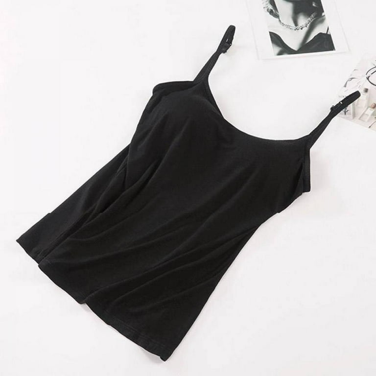 Women Top Vest Female Camisole With Built In Bra Women Padded Bra