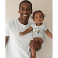 thumbnail image 2 of Daddy Is My Hero Fathers Day Baby Boy Girl Outfit New Dad Gifts I Love Papa Infant Bodysuit 12M (6-12M) Gray Stripes, 2 of 5