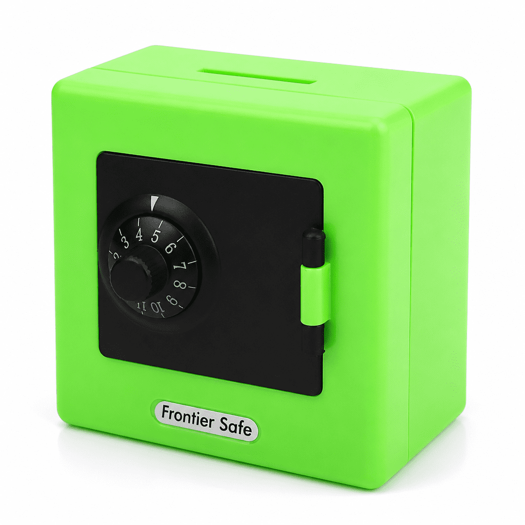 Florenta Piggy Bank for Adults,Combination Lock Money Coin Saving Storage Box,Cash Safe Case,Kitchen Essentials,Green