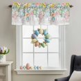 thumbnail image 3 of Valance Curtains for Kitchen Windows Easter Spring Flower Plant Eggs Rod Pocket Valance Farm Leaves Plant on Wood Short Window Curtain Topper for Bedroom Living Room Bathroom 42x12in,1&nbsp;Panel, 3 of 9