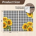 thumbnail image 2 of Kitchen Curtains (2 Pcs) Over Sink Bathroom Window Cafe Basement Cortinas para Cocina Farmhouse Short Mini Curtain Sunflower Black White Checkered Elegant Country Rustic Modern Cute -26×36", 2 of 6