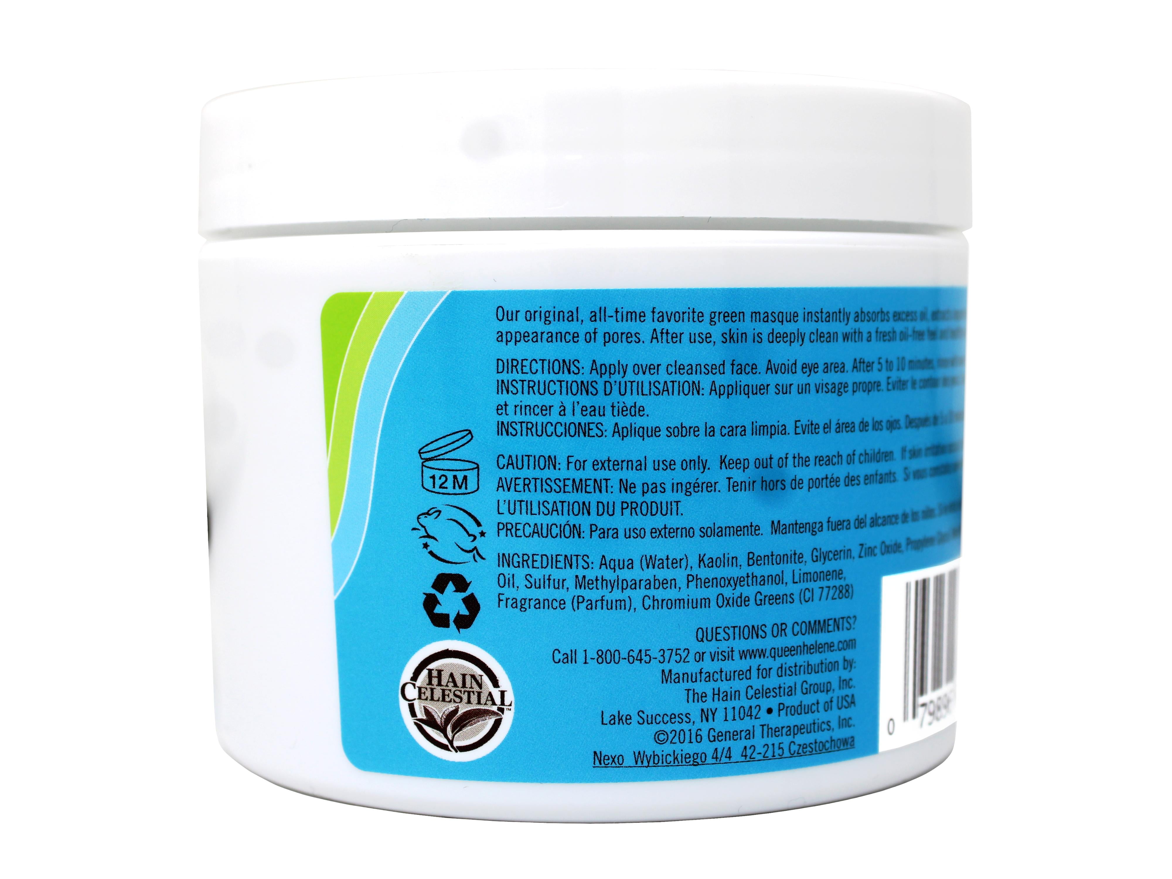 Queen Helene Jar Mint Julep Masque for Oily and Acne Prone Skin, Deeply Cleans and Refreshes, 12 Ounce - 3 Pack