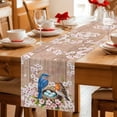 thumbnail image 5 of Birds Floral Table Runner 108 Inches Long Farmhouse Dress Scarves, Farmhouse Pink Flower Leaf Wood Grain Brown Dining Tablerunner for Coffee Table/Kitchen Island/Party Décor, 13" x 108", 5 of 8