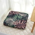 thumbnail image 3 of Tropical Oasis Seat Cushion&nbsp;– 22x22 Inch Floor Pillow, Dutch Velvet, Watercolor Palm Design (Dreamy Getaway Feel), 3 of 7