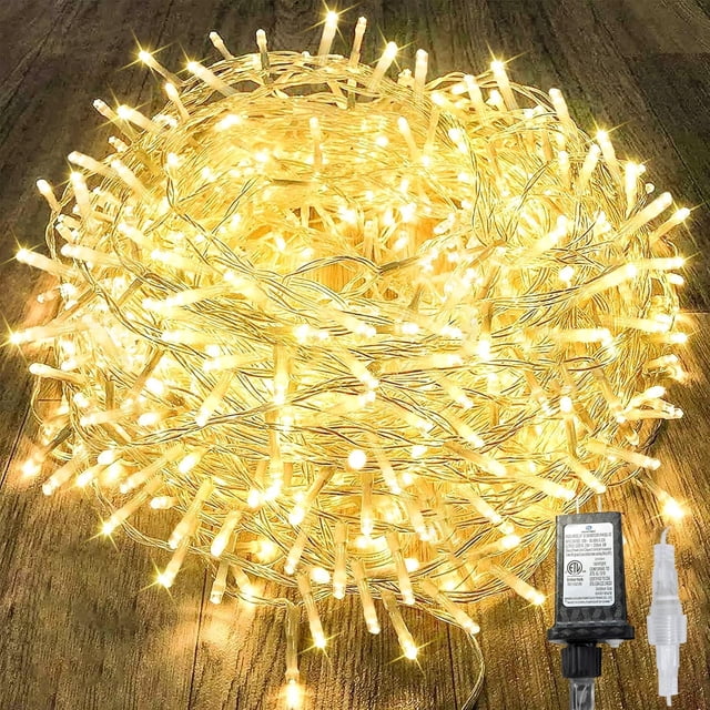 Cronómetro LED String Lights KAQ, 55 m, 500 LED, blanco cálido, impermeable