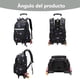 thumbnail image 2 of Mochila de Carrito para Niño ORDERUD 3 Pcs Rolling Backpack Set Bolsa para el Almuerzo Bolsa para Lápices Impermeable Negro Azul, 2 of 3