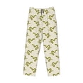 thumbnail image 6 of Uemuo Green Snake Pattern Men's Wide Leg Palazzo Lounge Pants with Pockets Light Weight Loose Comfy Casual Pajama Pants-Small, 6 of 9