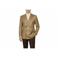 thumbnail image 3 of Men's Mono Double Breasted Blazer Super 180s Wool 1523-05 Camel Brown Plaid, 3 of 8
