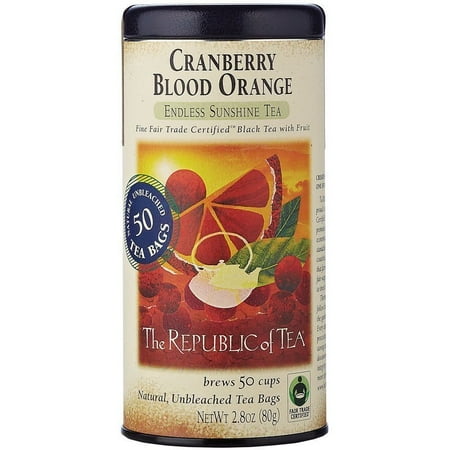 Buy Republic Tea - The Republic Of Tea Cranberry Blood Orange Black Tea, 50 Tea Bags, Gourmet Blend