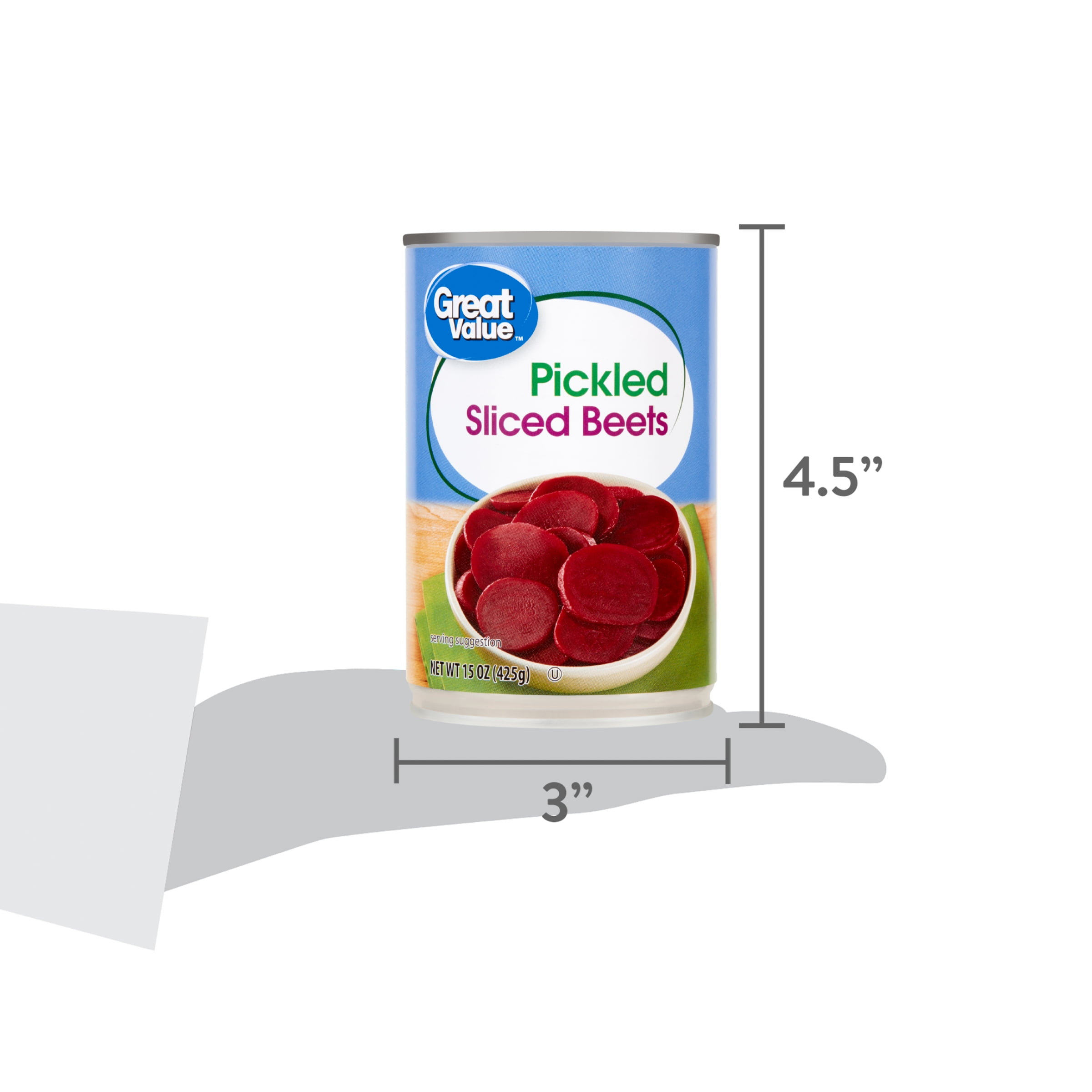 Great Value Pickled Sliced Beets, 15 oz Can