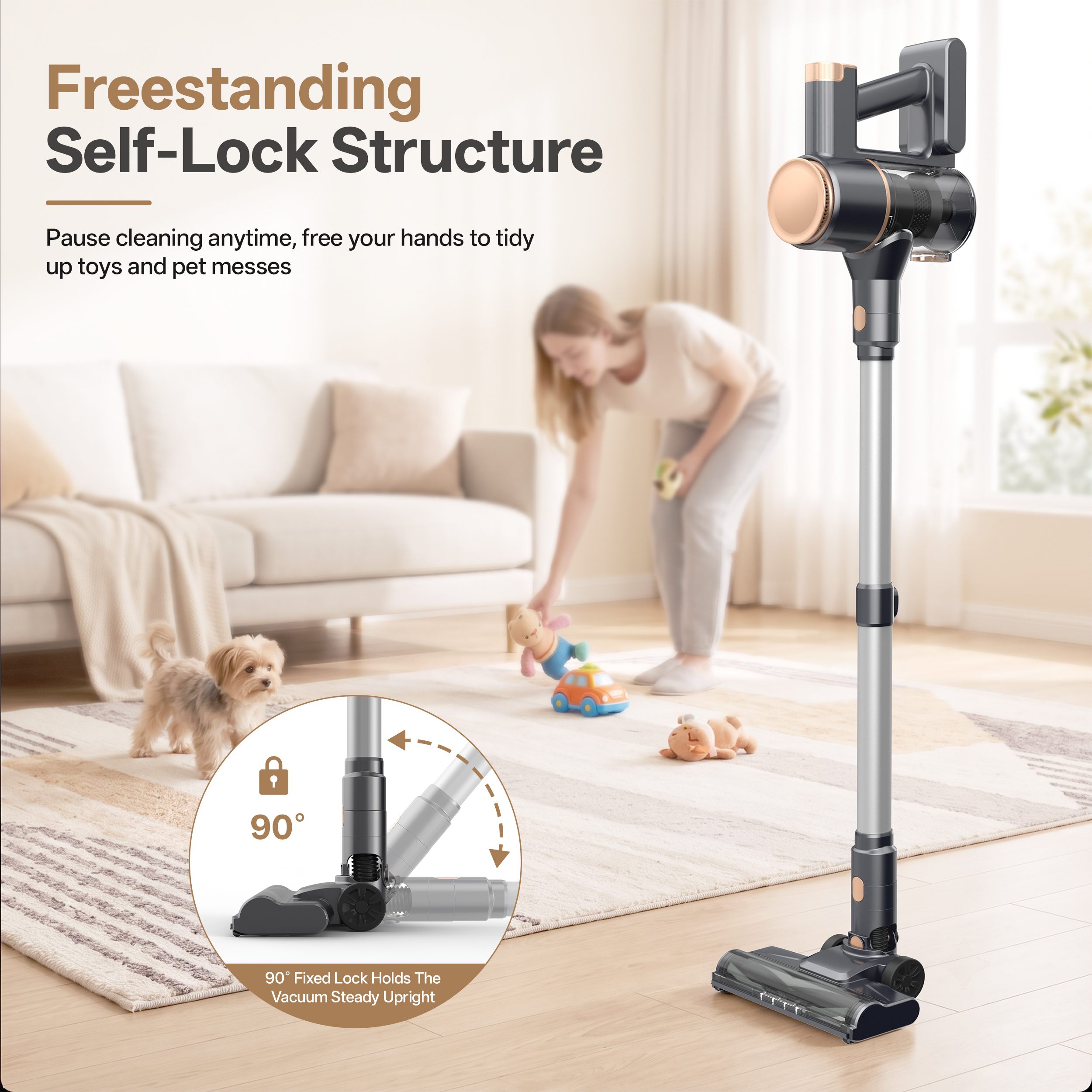 YOMA N8 Cordless Stick Vacuum, Lightweight 2.9 lb, 45-Min Runtime photo 8