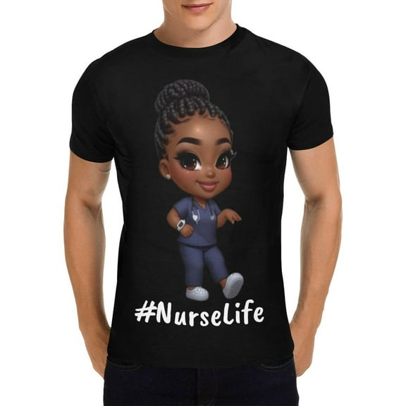 NurseLife, Nurse T-shirts, RN, MA (Size:S; Style:Nurselife_Black_2 All Over Print T-Shirt for Men (USA Size) (Model T40);)