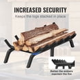thumbnail image 3 of VEVOR Rejilla para leña para chimenea, resistente con 6 patas de apoyo, barras de acero sólidas con recubrimiento en polvo de 3/4 pulgadas, soporte para leña para chimenea interior y exterior, 3 of 8