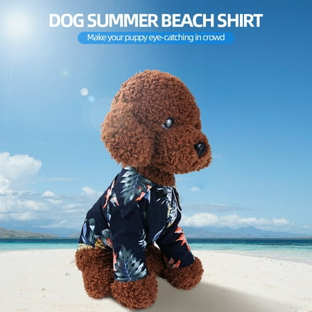 Dog Summer Beach Shirt Teddy Shiba Inu Cotton-linen Quick Dry Soft Breathable Spring Summer Small Dog
