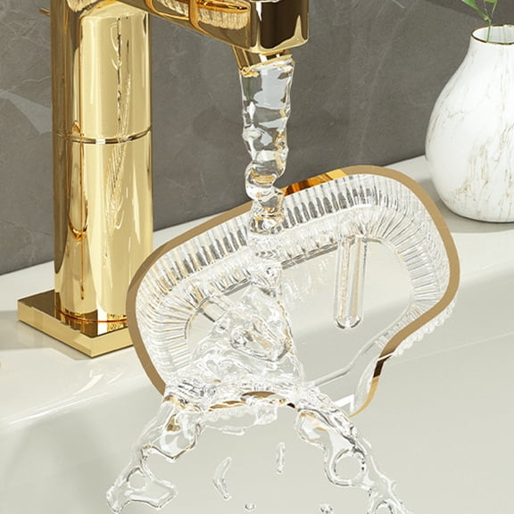 PEONAVET Soap Dish with Drainage, Non-porous Easy Clean Plastic Soap Holder for Shower Bathroom Kitchen Sink Bathtub(Clear)