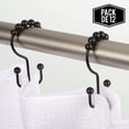 thumbnail image 4 of 12 Pack Double Shower Curtain Hooks (matte Black Decorative Finish) Made From Premium Rust Resistant Stainless Steel, 4 of 5
