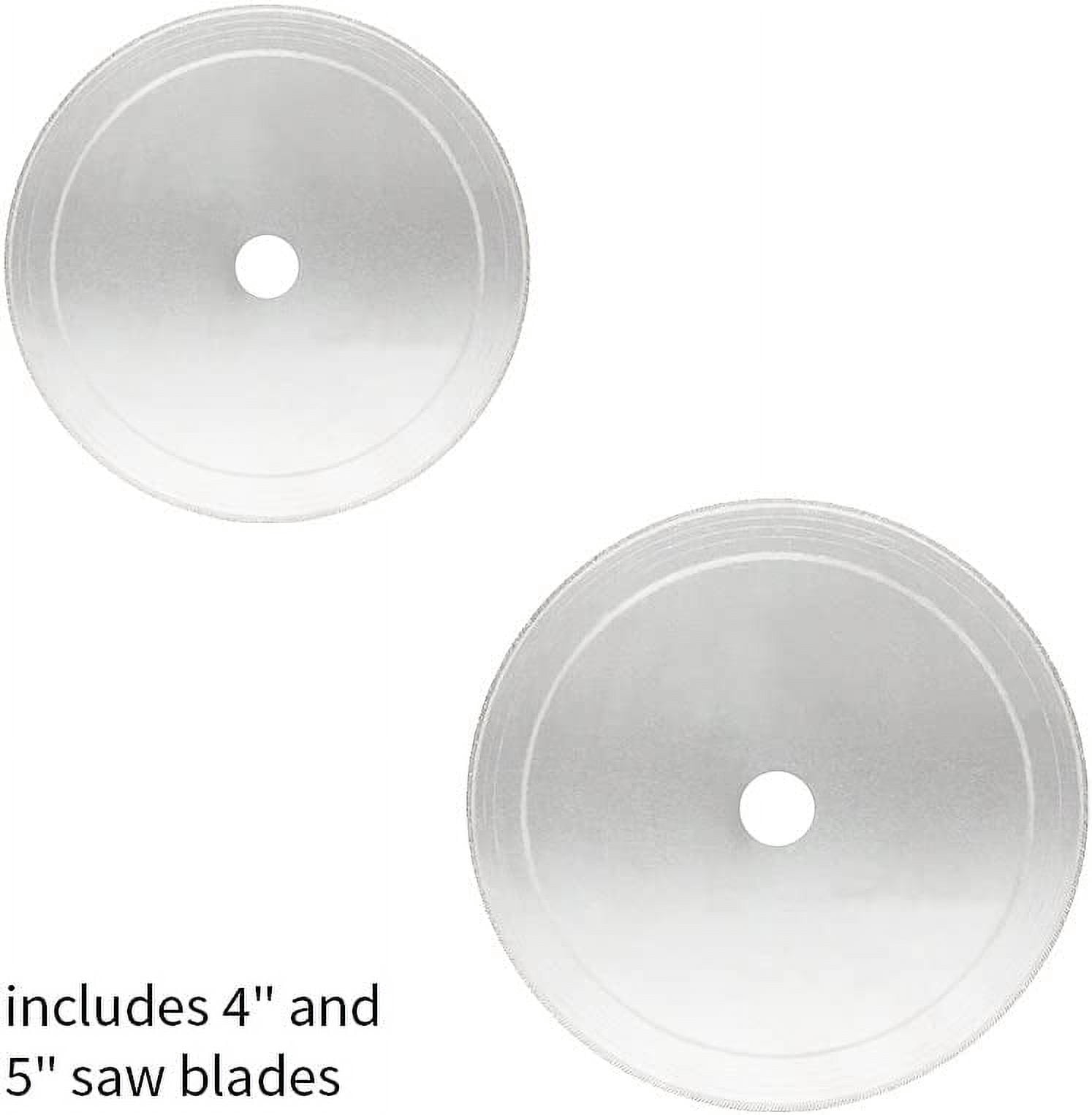 Hi-Tech Diamond 4"/5" Lapidary Equipment Trim Saw - Rock, Stone, Glass Cutting, Trimming, Sawing Machine Includes TWO Diamond Saw Blades