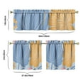 thumbnail image 6 of Blue and Yellow Block Flowers 3-Piece Kitchen Curtains Set Kitchen Curtains Sets with Valance for Windows Rod Pocket Machine Washable Kitchen Decor(54"x18"+2x27.5"x24"), 6 of 6