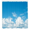 thumbnail image 2 of Ambesonne Blue White Shower Curtain, Cloudy Calming Scene, 69"Wx84"L, Blue White, 2 of 4