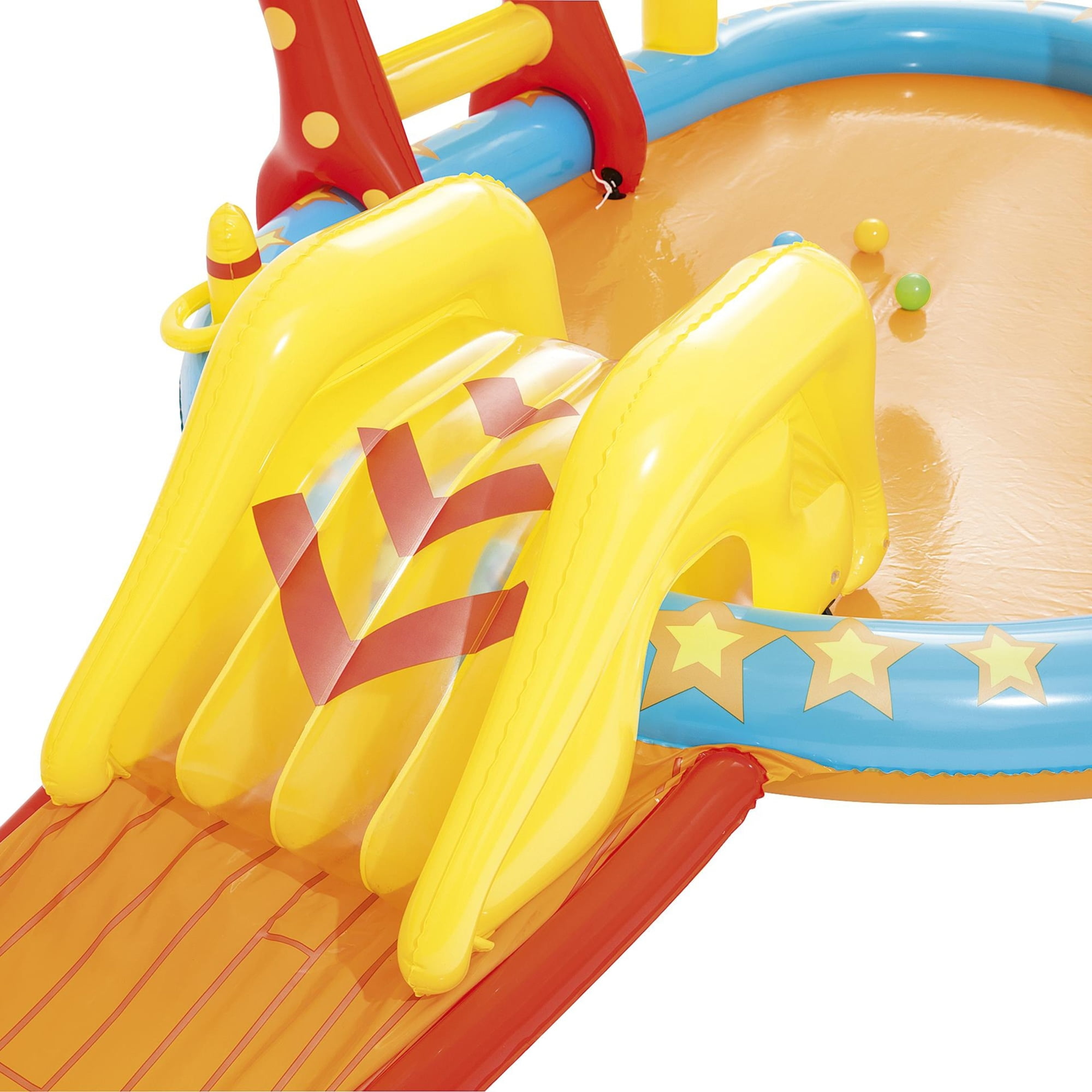 Bestway: H2OGO! Lil' Champ Play Center - Inflatable Sports Activity & Mini Waterpark, Sprayer-Slide-Kiddie Pool, Bowling-Basketball-Ring Toss, Kids 3+