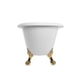 thumbnail image 2 of Paris 57 Inch Acrylic Slipper Clawfoot Tub - Rim Faucet Drillings - Lion Paw Feet, 2 of 2