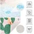 thumbnail image 5 of GZHJMY Cactus and Pink Flowers Bath Mat for Bathroom Rugs Rectangle Carpet for Shower, Fluffy Absorbent & Machine Washable, 16x24 Inch Carpet Runner, 5 of 5