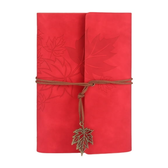 Refillable Notebook Portable Journal With 75 Sheets Lined/Unruled And 6 Rings Binder Covers For Daily Journaling