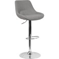 thumbnail image 1 of Flash Furniture Tabouret de Bar en Tissu Gris Contemporain à Hauteur Réglable avec Base Chromée, 1 of 2