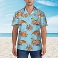 thumbnail image 5 of Picia Turtles And Corals Gentle Cotton Regular Fit Short Sleeve Casual Hawaiian Shirt for Men-Large, 5 of 8